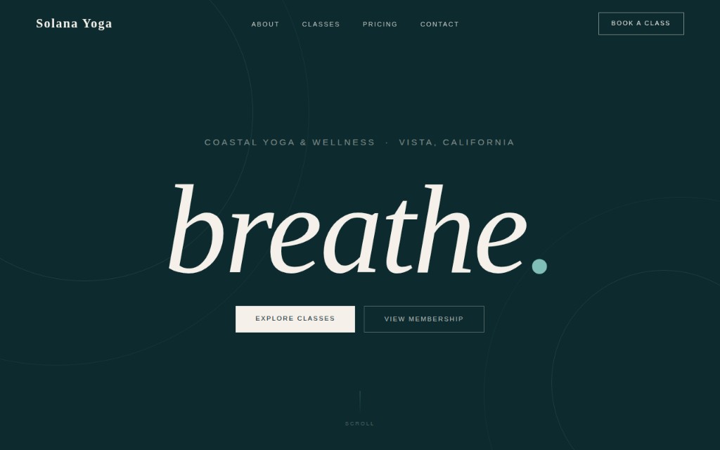 Yoga Studio Website Template
